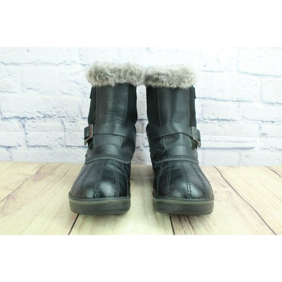 LL Bean Rangley Size 7 M Shoes Black Pac Waterproof Snow Boots Insulated - Picture 4 of 9